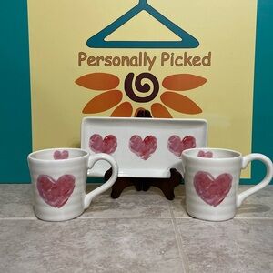 Maxcera Valentines HEART Tray & Mug Set